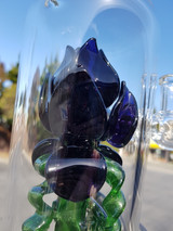 CHARLI GLASS - Rose Capsule Dab Rig w/ 14mm Female Joint - Black Violet