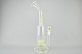 M&M TECH - Double Mesh Perc Bent Neck Tube w/ 18mm Push Bowl Slide - 60mm (Slyme)