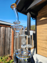 OJ - Classic Recycler Bubbler w/ 14mm Female Joint & Opal - #3