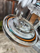 OJ - Classic Recycler Bubbler w/ 14mm Female Joint & Opal - #4