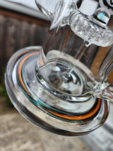 OJ - Classic Recycler Bubbler w/ 14mm Female Joint & Opal - #4