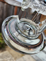 OJ - Classic Recycler Bubbler w/ 14mm Female Joint & Opal - #6