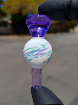 SWAN - Glass "Jazz Water Cup" Bubble Carb Cap - Purple Rain