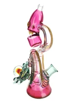 NIKO CRAY x SLUM GOLD x SKI MASK x EASE - Robot Snake Dab Rig w/ 14mm Female Joint