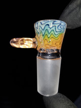 EMPIRICAL - 4-hole Martini Slide w/ Fumicello Donut Handle & 18mm Joint - Fume Wig-Wag #8
