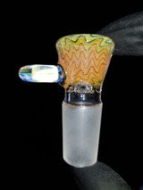 EMPIRICAL - 4-hole Martini Slide w/ Fumicello Donut Handle & 18mm Joint - Fume Wig-Wag #10