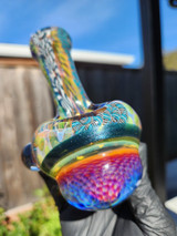 MICHAEL CROUCH - Fully Worked Inside Out Dry Spoon Pipe w/ Honeycomb Head - #2