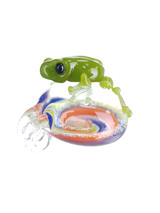 MAZET - Frog & Dichro Spiral Glass Pendant - #2