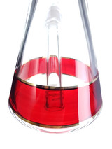 SOS Glass - 12" Striped Beaker Bong (Pick a Color)