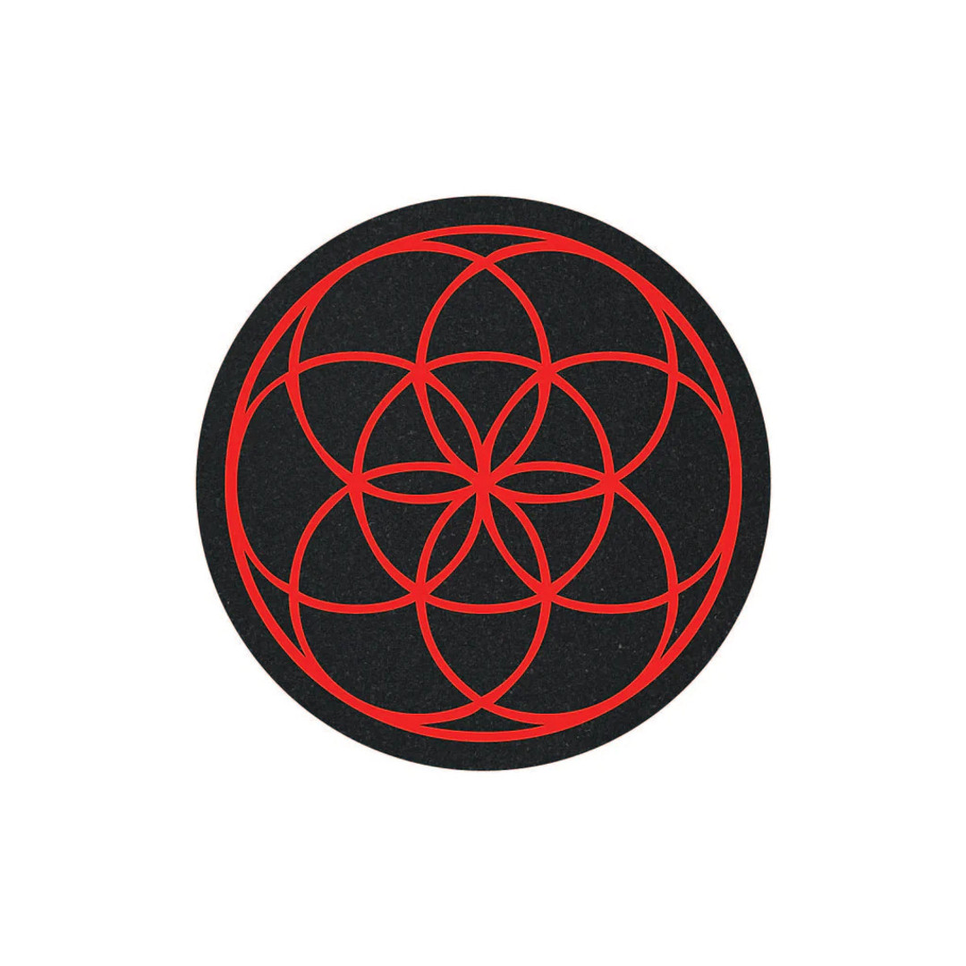 MOODMATS 5" Round Bong Pad & Dab Rig Coaster Cherry Seed The Dab Lab