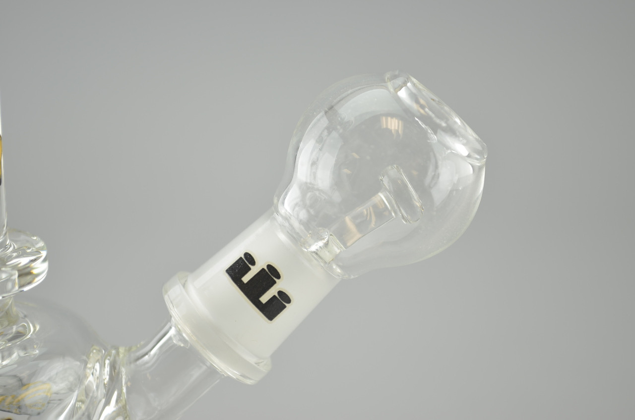 SILIKA "Honey Bee" Mini Tube Dab Rig Bubbler w/ Fixed 14mm 2hole Diffy & Dome The Dab Lab