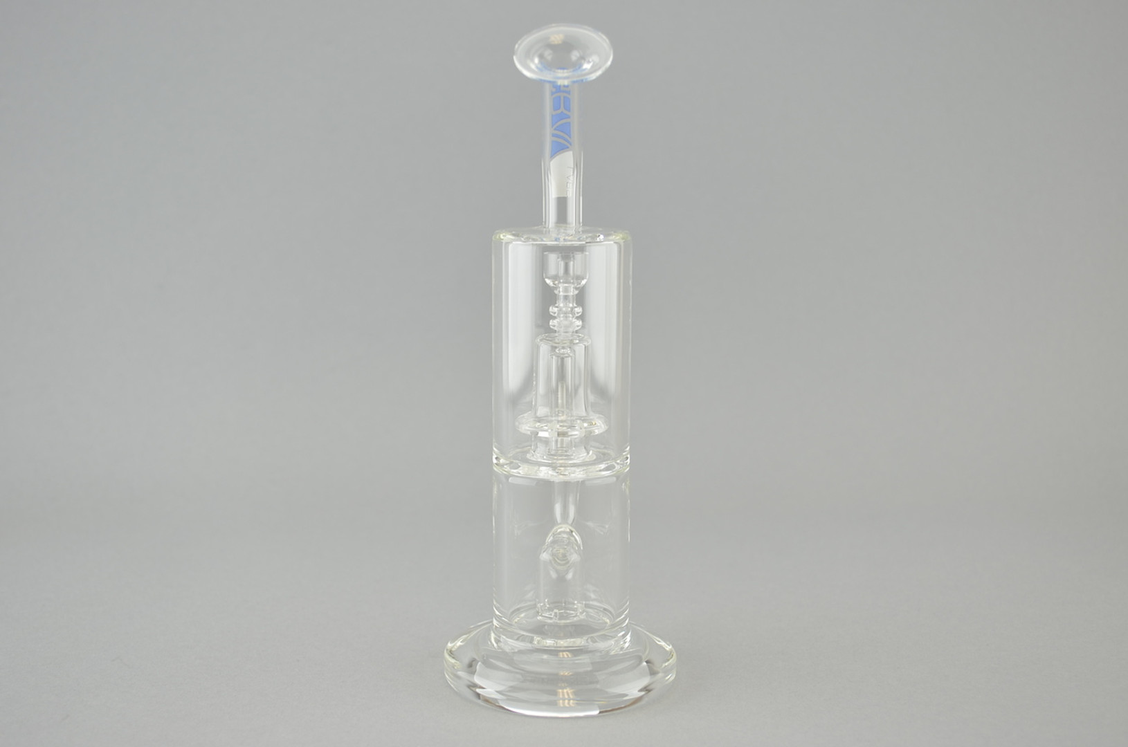 GRAV LABS Mini Double Percolator Dab Rig w/ 14mm Domeless Quartz Nail