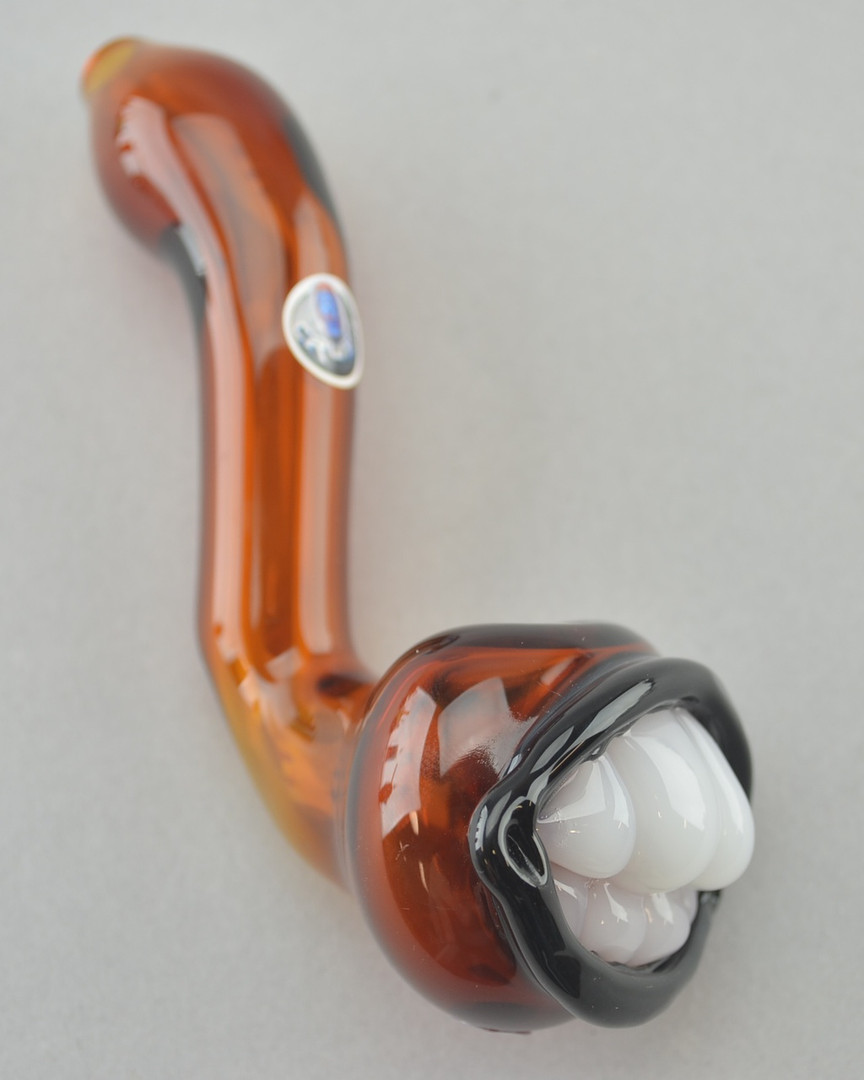 CRUSH "Big Mouth" Sherlock Pipe w/ Single Hole Push Bowl & Carb 1