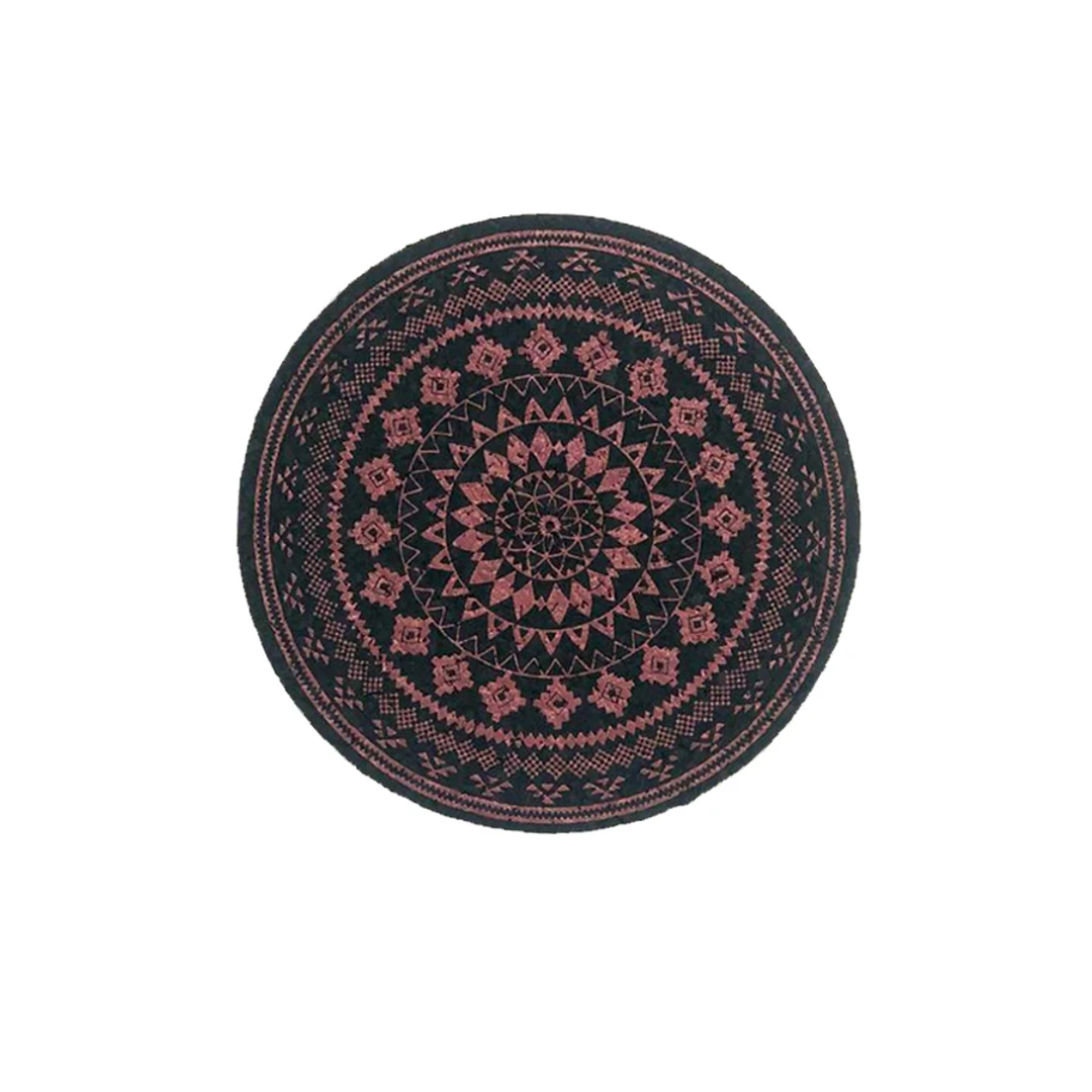 MOODMATS 5" Round Bong Pad & Dab Rig Coaster Rust Azteca The Dab Lab