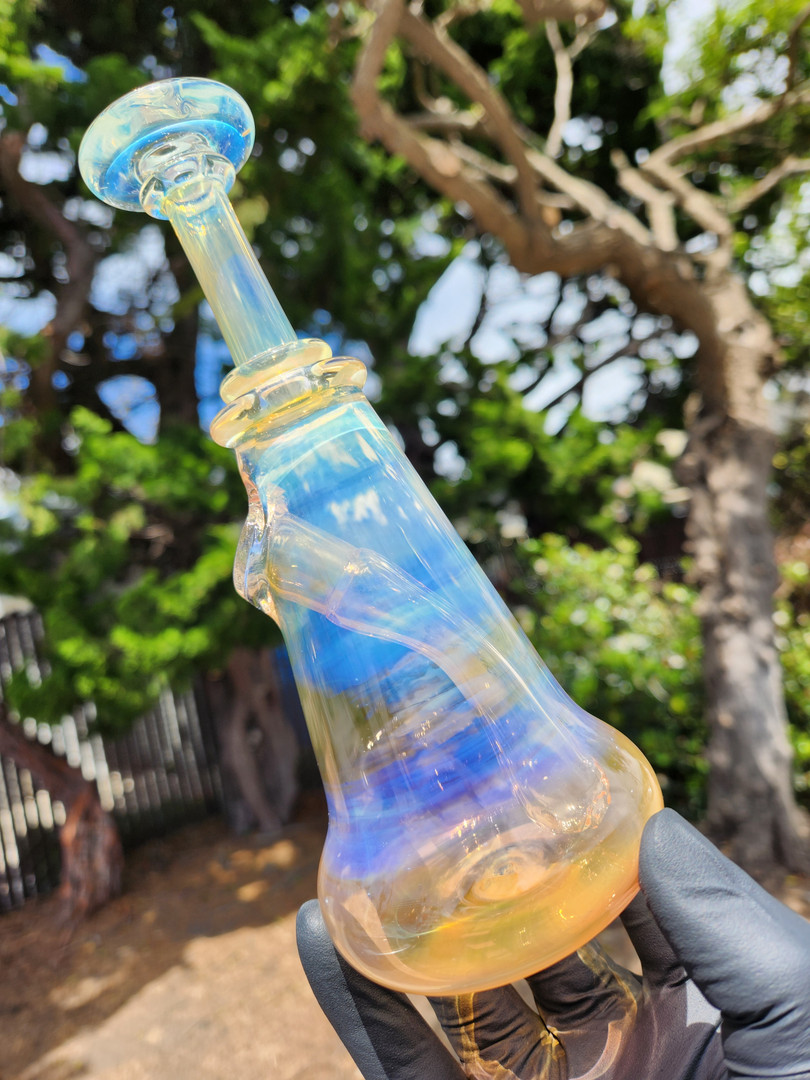 YETI DABS - Fumed Glass Mini Tube Dab Rig w/ 14mm Female Dewar Joint ...