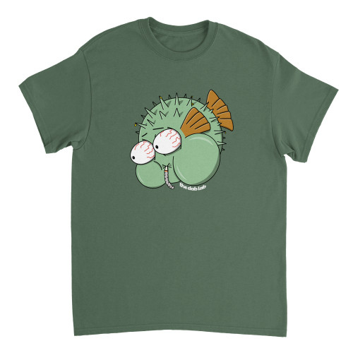 MISTAH NOSTALGIC - "Puffin Puffer Fish" 420 Series Heavyweight Unisex T-shirt MISTAH NOSTALGIC - "Puffin Puffer Fish" 420 Series Heavyweight Unisex T-shirt