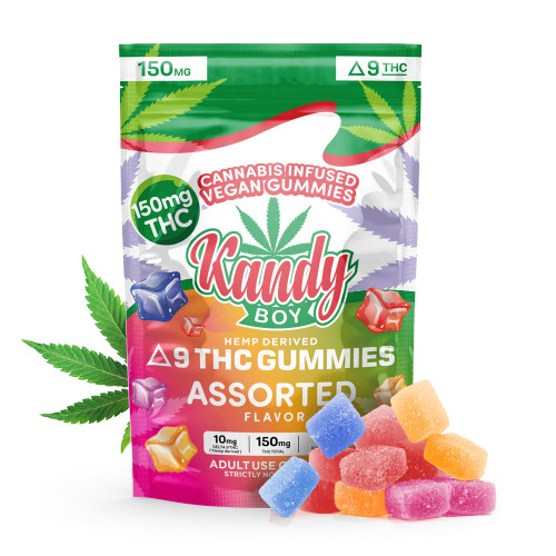 KANDY BOY - Delta 9 THC Vegan Gummies (150mg / 10 Count) - PICK A FLAVOR!