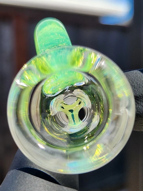 OJ FLAME - 3-Hole Martini Slide w/ Horn and 14mm Joint  - Slyme