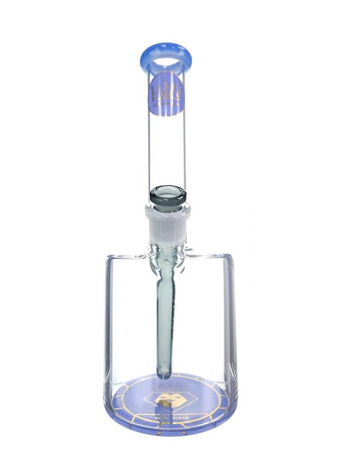 KING GLASS - 110mm Can Water Pipe w/ Downstem and 14mm Slide - Sky Blue KING GLASS - 110mm Can Water Pipe w/ Downstem and 14mm Slide - Sky Blue