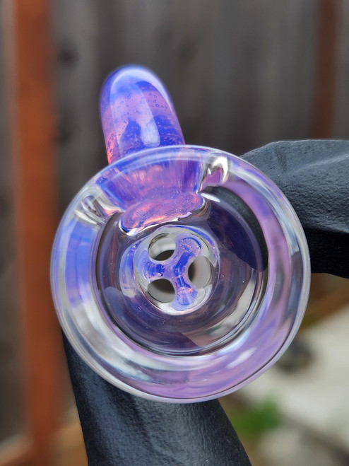 OJ FLAME - 3-Hole Martini Slide w/ Horn and 14mm Joint  - Pink Slyme