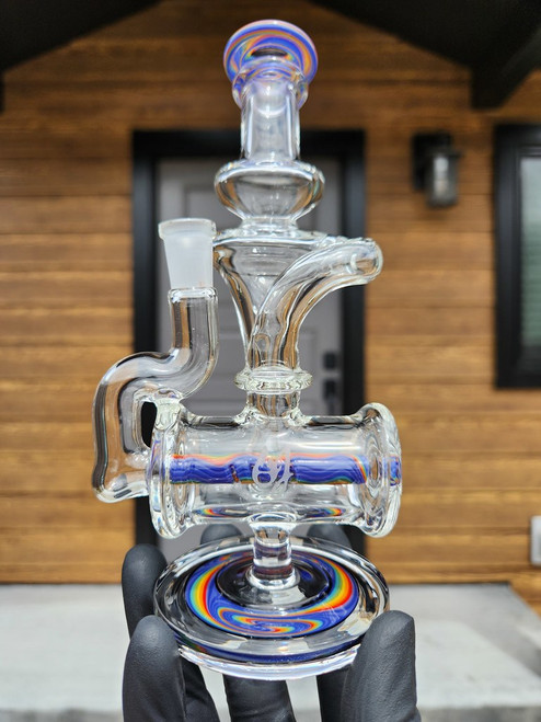 OJ - Inline Barrel Recycler Rig w/ 10mm Female Joint & Wig-Wags - #1 OJ - Inline Barrel Recycler Rig w/ 10mm Female Joint & Wig-Wags - #1