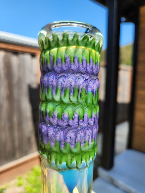 ASHME - 44mm Wrap n' Rake Gridline Tube  - Green / Purple