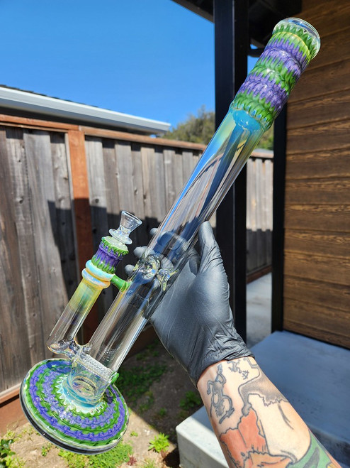 ASHME - 44mm Wrap n' Rake Gridline Tube  - Green / Purple