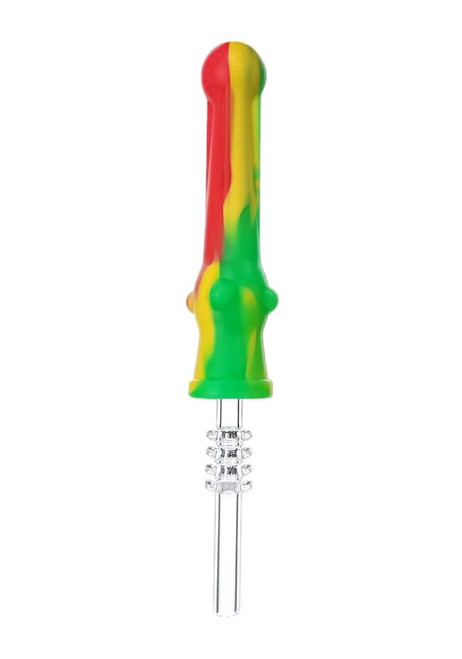 PULSAR - Silicone Dab Straw with Quartz Tip (Pick a Color)