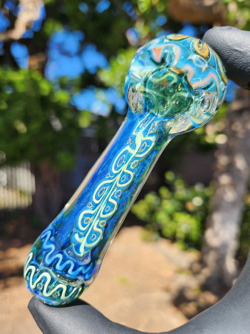 Inside Out Fume Work Glass Spoon Pipe - #2