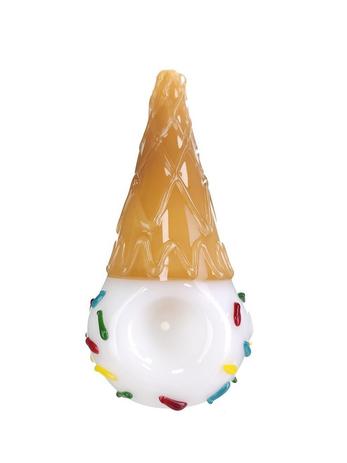 Vanilla Ice Cream Cone Glass Pipe