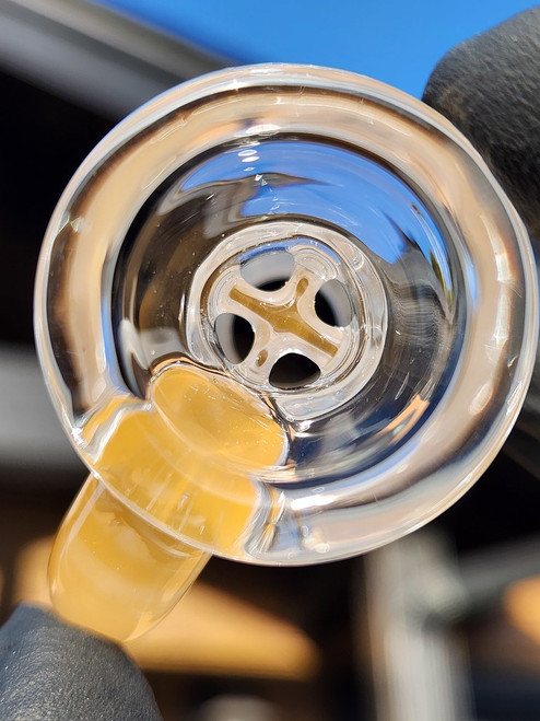 OJ FLAME - 4-Hole Martini Slide w/ Horn and 18mm Joint  - Peach