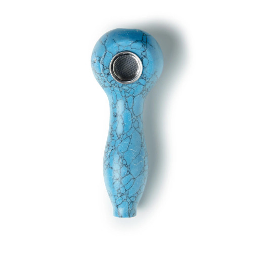 ASTRAL PROJECT - Gemstone Spoon Pipe - Blue Turquoise