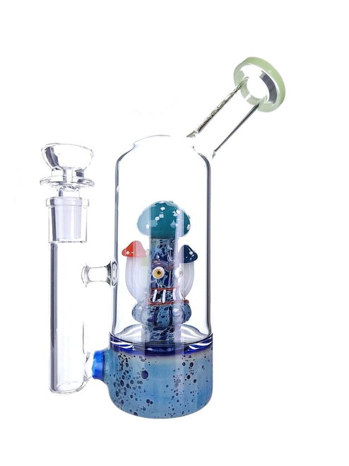PHOENIX STAR - Mushroom Capsule Dab Rig w/ 14mm Female Joint - Kiwi/Teal