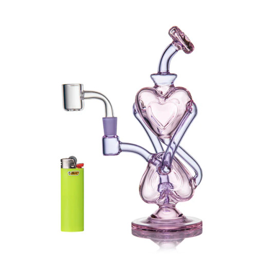 MJ ARSENAL - Heart-2-Heart Recycler Rig Kit w/ Banger, Cap, & Dabber