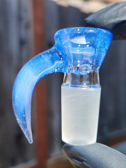 OJ FLAME - Full Color 4-Hole Martini Slide w/ Horn and 18mm Joint  - Ether
