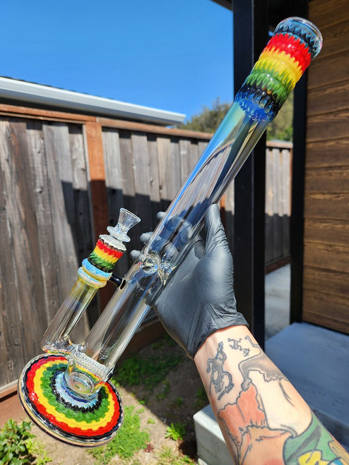 ASHME - 44mm Wrap n' Rake Gridline Tube  - Rasta