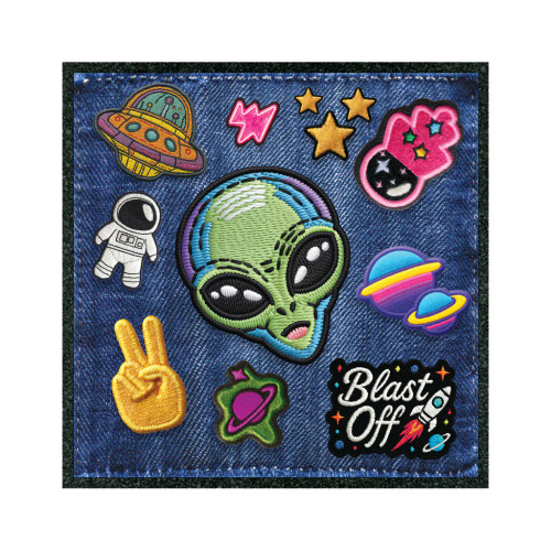 MOODMATS - 8" Square Bong Pad & Dab Rig Coaster - Groovy Denim
