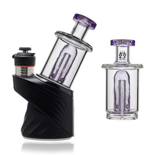 CALI BEAR - Glass Bubbler Top for Puffco Peak and Peak Pro - Purple Lollipop