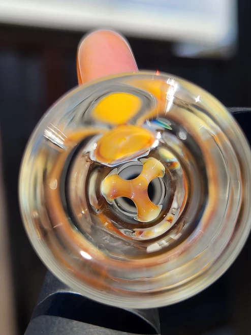 OJ FLAME - 3-Hole Martini Slide w/ Horn and 14mm Joint  - Serendipity #2