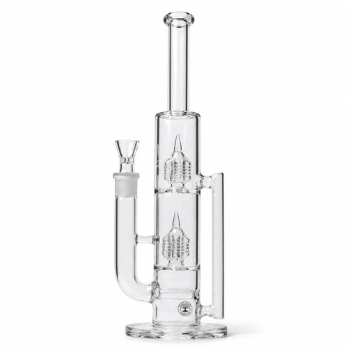 ROOTS GLASS - Grid Stem Recycler Tube w/ 18mm Slide