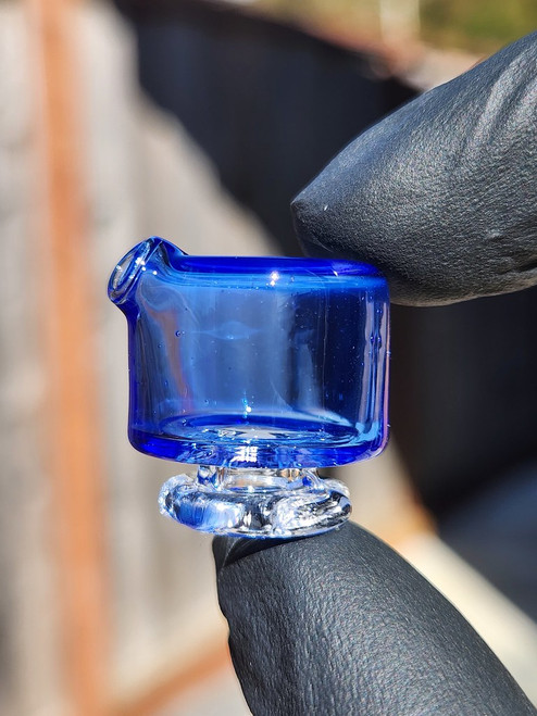 SANDALZ - Glass Mouthpiece w/ Vortex Airflow for the Puffco Pivot - Blue Dream