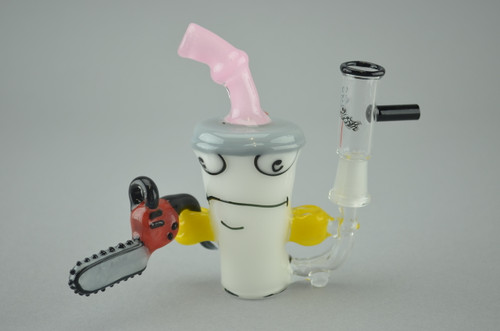 SLUGWORTH - Mini "Master Shake" Pendant Vapor Rig w/ 4-Hole Perc, 10mm Dome, & Chainsaw Dabber - #4