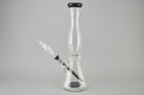 GRAV LABS - Helix Beaker Bong w/ 14mm Removable Diffused Downstem, Helix Ash Catcher, & Onie Bowl - Black Accent