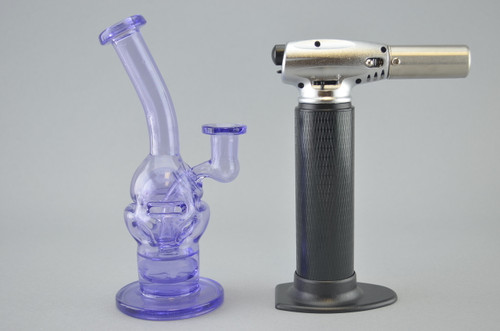 CHIP - Mini Fab Egg Vapor Rig w/ 4-Hole Perc & 14mm Female Joint - Purple Rain