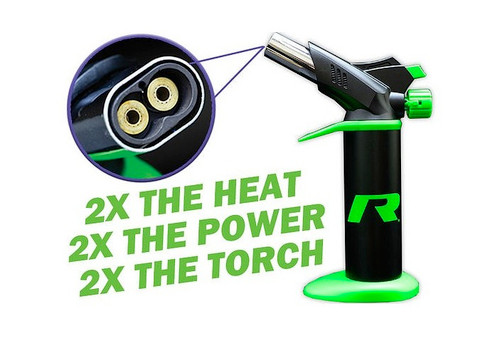 STOK - R Series Twin Turbo Butane Torch - Black/Green