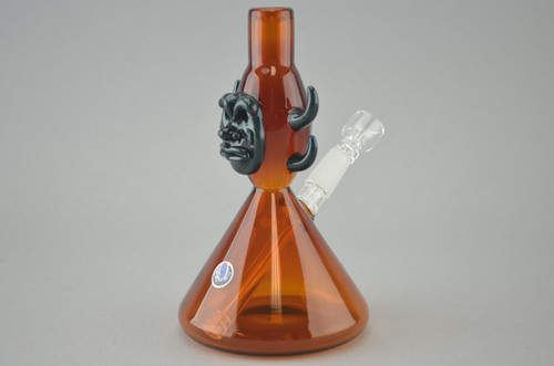 CRUSH - "Face" Mini Tube Dab Rig w/ 14mm Joint & Domeless Quartz Nail - #2