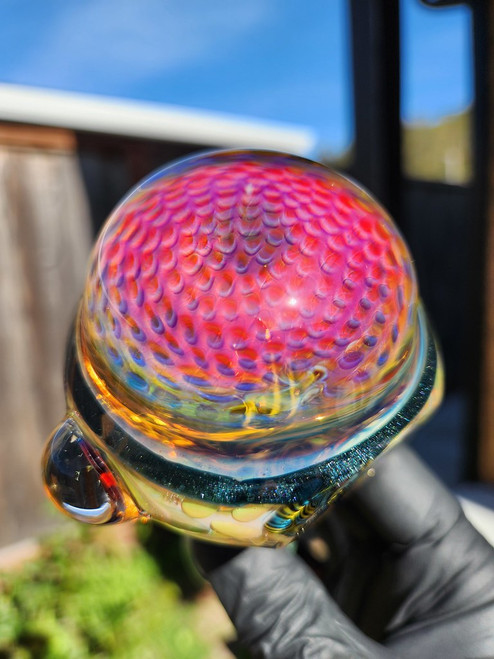 MICHAEL CROUCH - Fully Worked Inside Out Dry Spoon Pipe w/ Honeycomb Head - #3