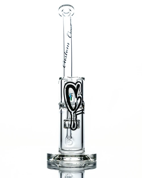CUSTOM CREATIONS - Ratchet Bubbler Recycler w/ 14mm Recessed Female Joint & Slide - 38mm