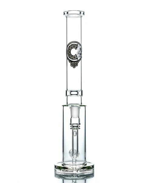 CUSTOM CREATIONS - Jet Perc Straight Tube w/ 18mm Push Bowl Slide - 65mm