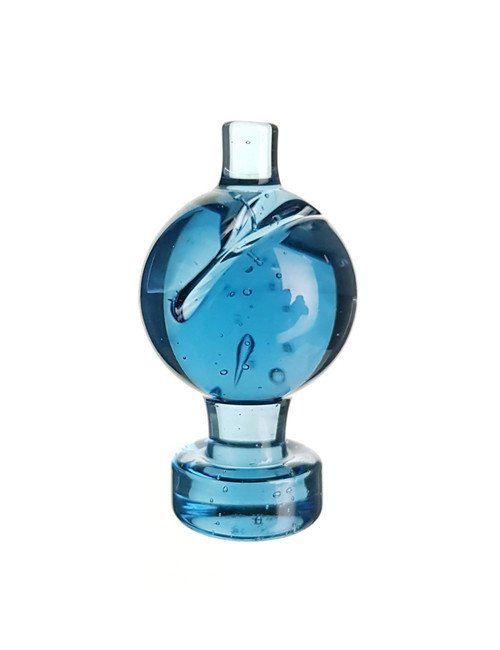 ETERNAL - Marble Spinner Bubble Carb Cap for Puffco Peak or Focus V Carta - Glow Berry (UV Reactive)